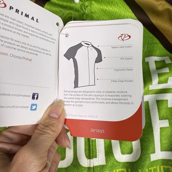Men’s Primal Wear Small Cycling Jersey Shirt Full Zip Short Sleeve Sport Cut NWT - Picture 5 of 16
